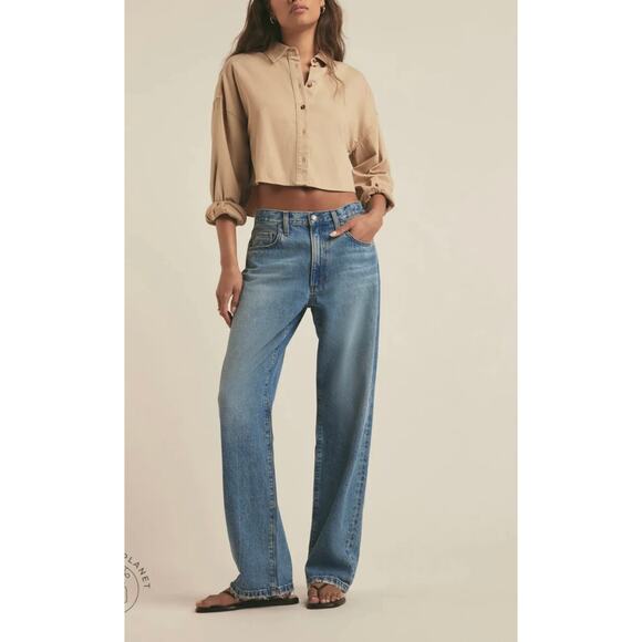 Favorite Daughter THE TOMMY LOW SLUNG STRAIGHT Jeans - 32 - Picture 2 of 9